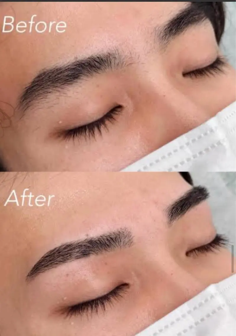 (men's)眉スタイリングの写真