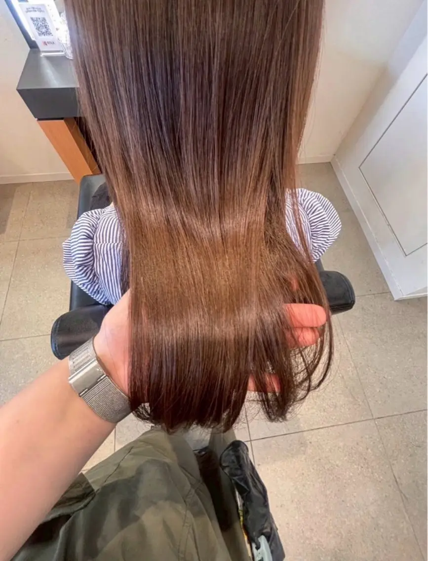 セミロング カラーモデル募集🐰 飯田もも春🎀のヘアスタイル