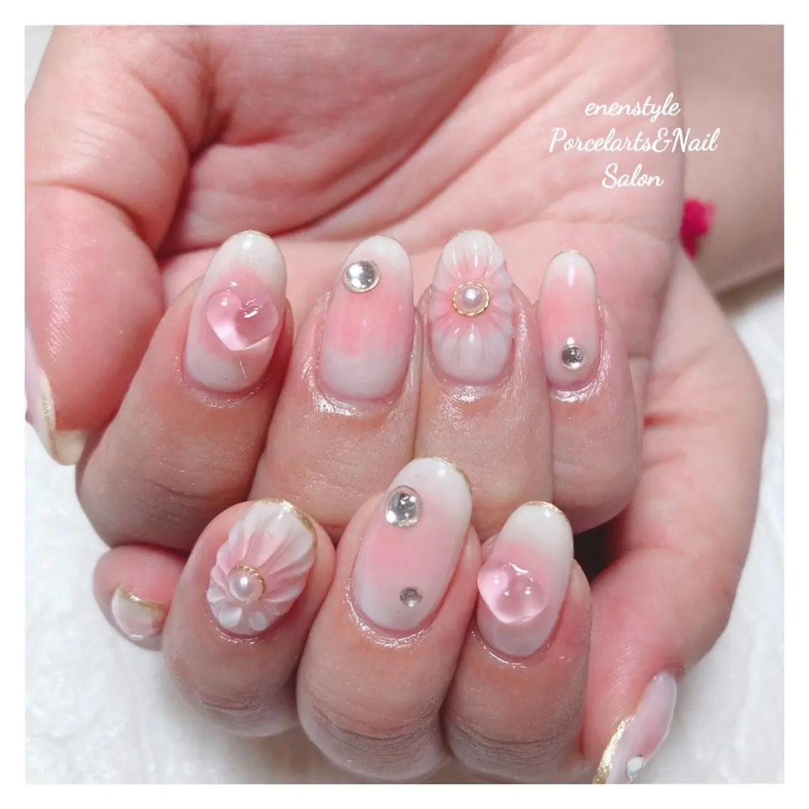 ミディアム ネイル 🐾enen style 🐾のネイルデザイン