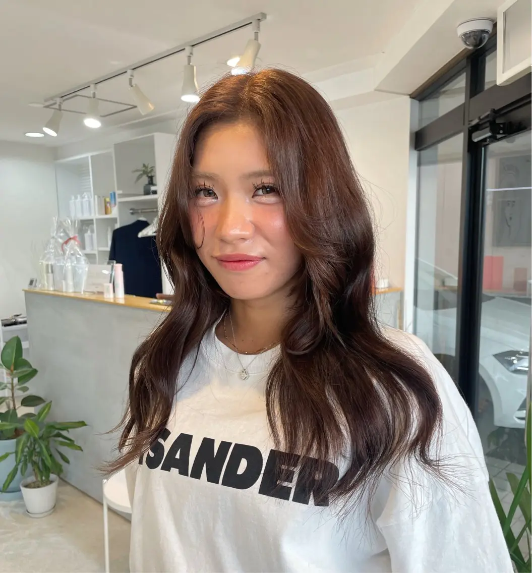 ロング ロングレイヤー レイヤーカット ロング 前川 瑞希のヘアスタイル