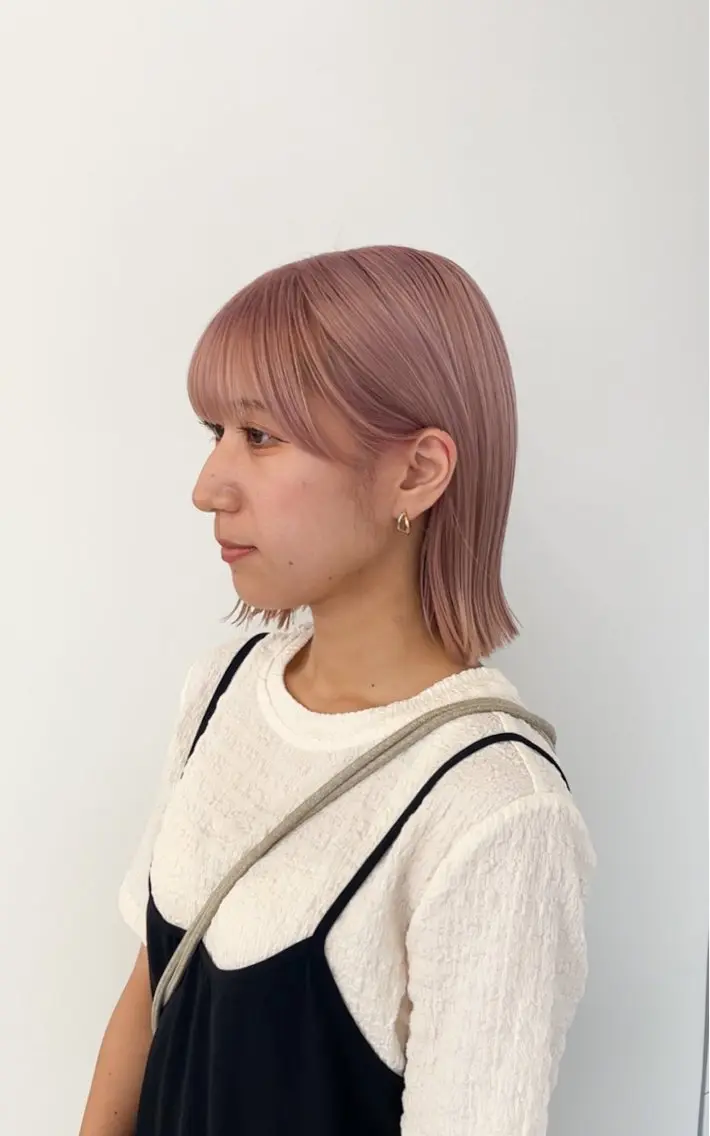 ショート カラー ベージュカラー ピンクカラー ピンクベージュ 大人スタイル 太田のヘアスタイル