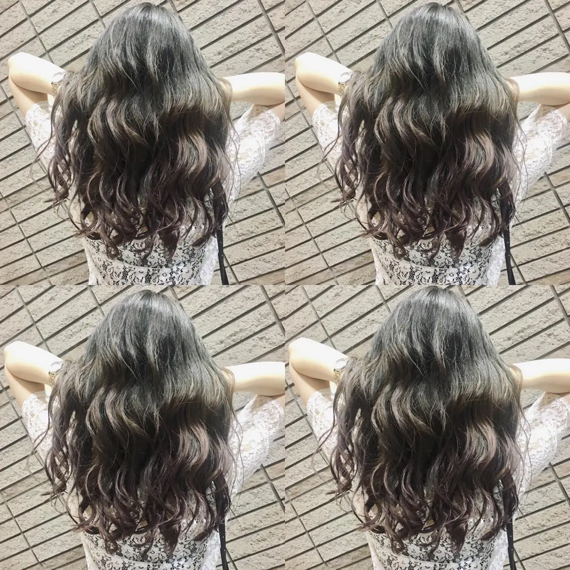ロング カラー バレイヤージュ グレージュ イルミナカラー レイヤーカット カット ヘアカラー ブリーチ/バレイヤ ージュ川端裕司のヘアスタイル