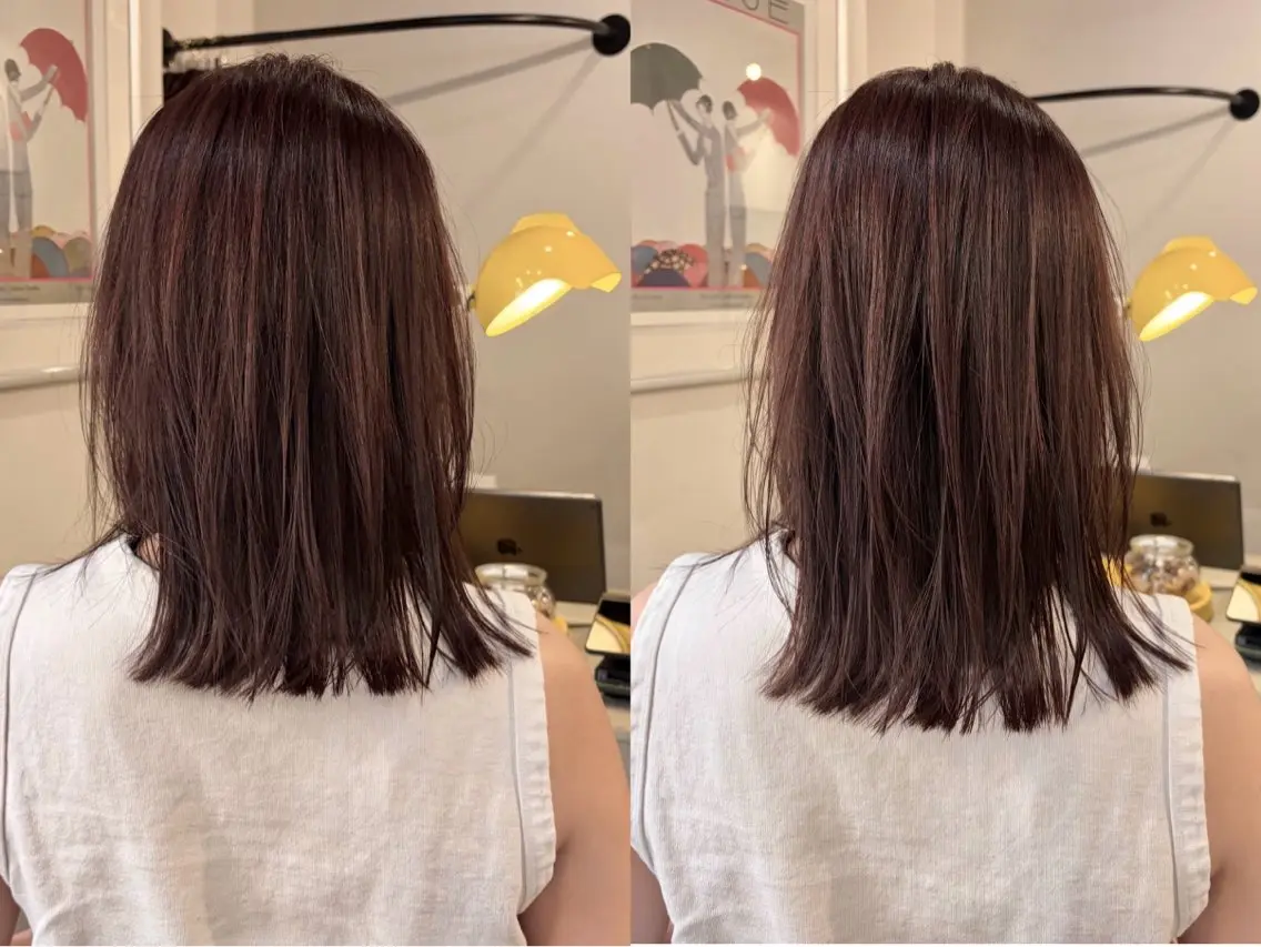 ミディアム カラー カット ヘアカラー トリートメント 下河 宗太のヘアスタイル
