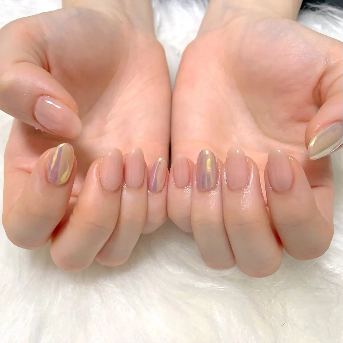 ネイル オーロラネイル MADDYNAILS ✴︎柏痛ネイルのネイルデザイン