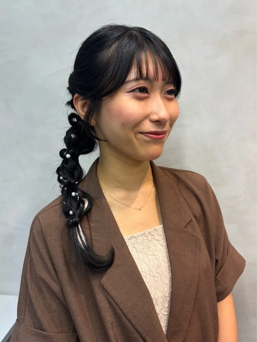 ヘアアレンジ ヘアセット 韓国ヘア|艶カラー| ヘアアレンジ|yuiのヘアスタイル