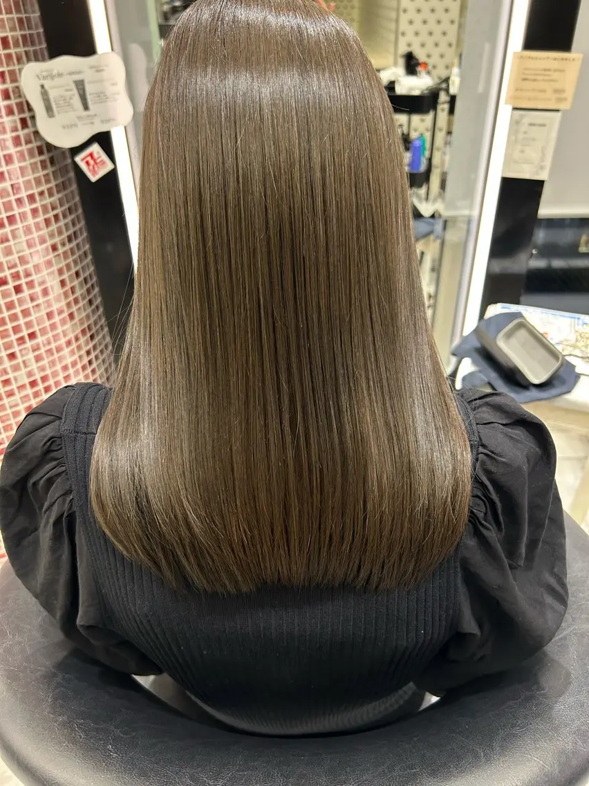 ミディアム カラー カット ヘアカラー トリートメント 韓国っぽ透け感カラー マンツーマン🫧なおのヘアスタイル
