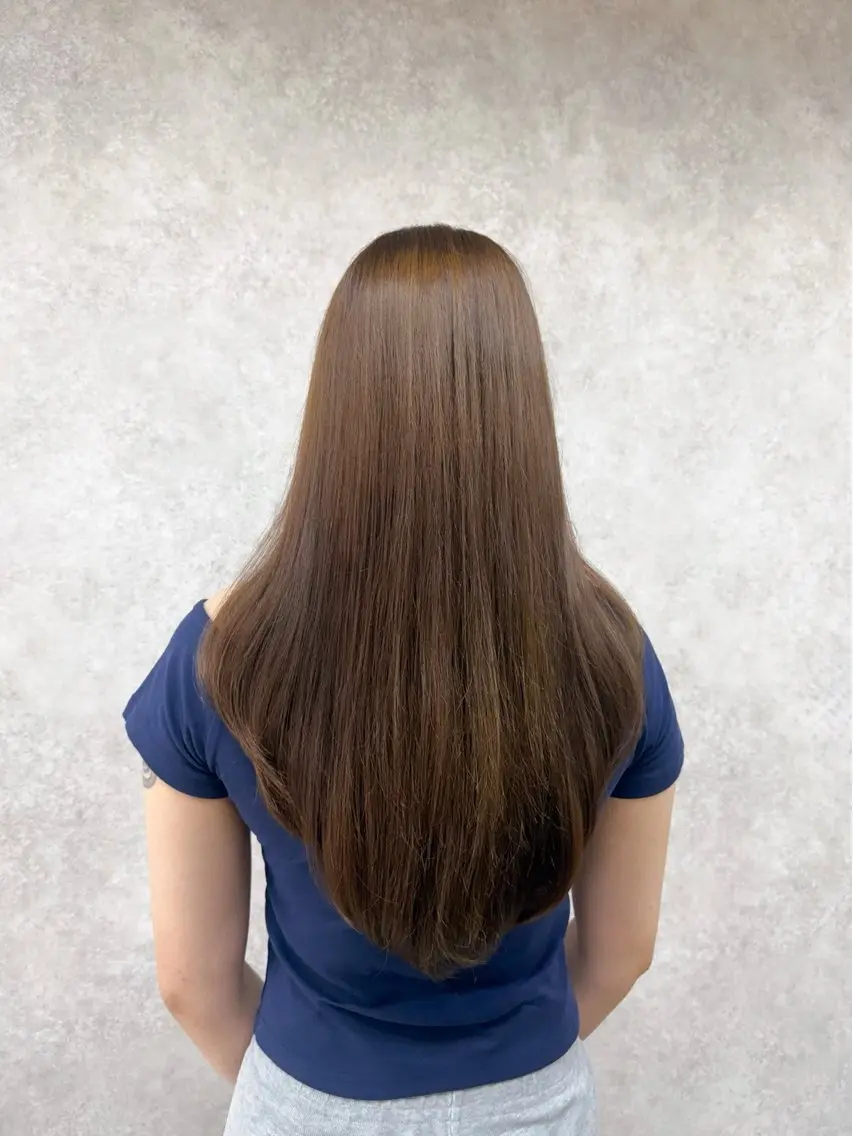 ロング カラー ベージュカラー ブリーチ ブリーチなしカラー カット ヘアカラー トリートメント 村田梨乃/ minim hairのヘアスタイル