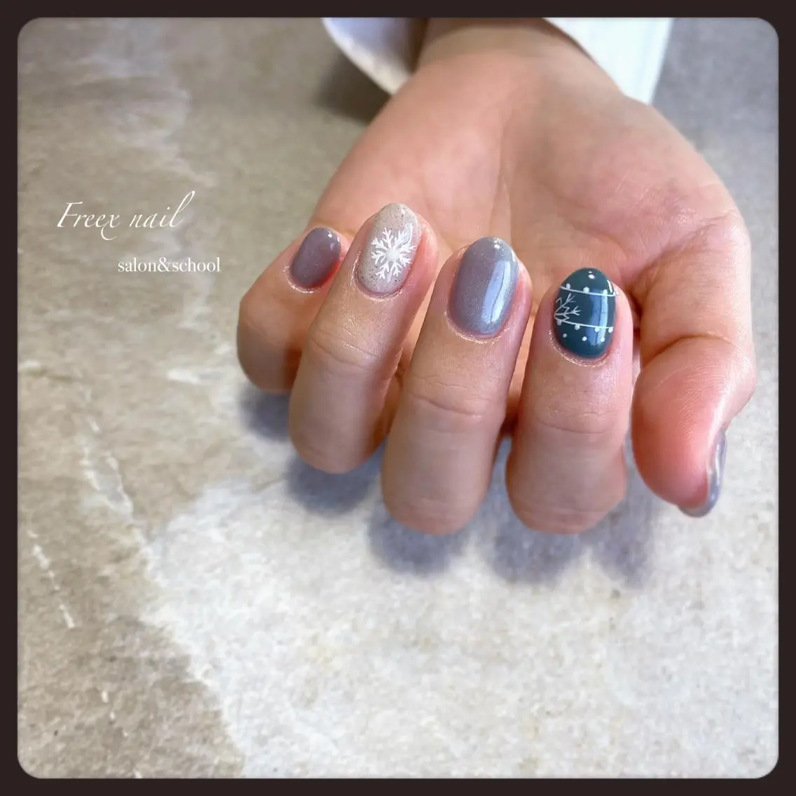 ネイル 冬ネイル ハンドネイル ハンドケア freex nail /ニュアンス/個性派のネイルデザイン