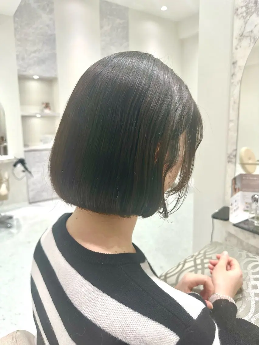 ショート パーマ カット 縮毛矯正 トリートメント 韓国レイヤー✨ yasuko銀座のヘアスタイル