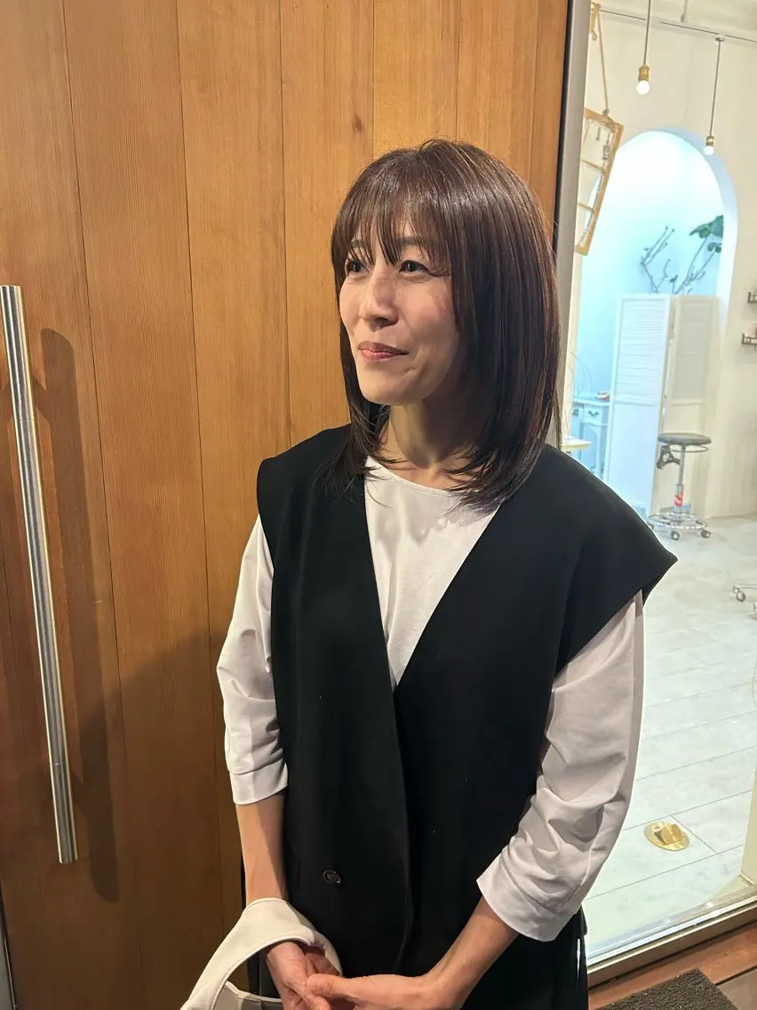 ミディアム 大澤 尚記のヘアスタイル