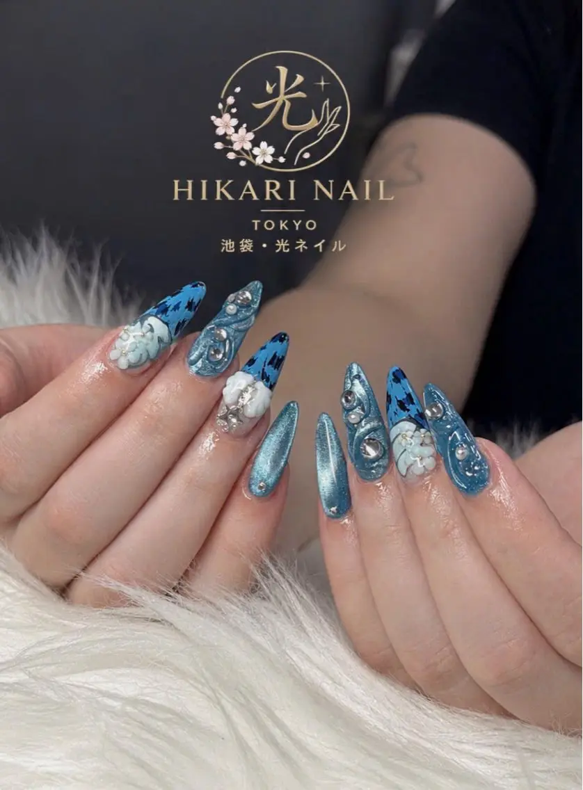 ネイル チークネイル 長さ出し フレンチネイル ガーリー ハロウィン ハンドネイル HikariNail Ikebukuroのネイルデザイン