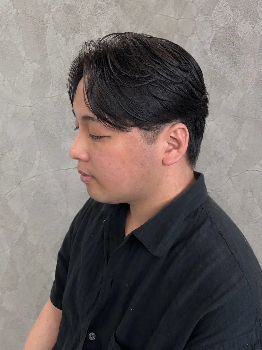 ミディアム パーマ メンズ カット パーマ 小塚 悠雅のヘアスタイル