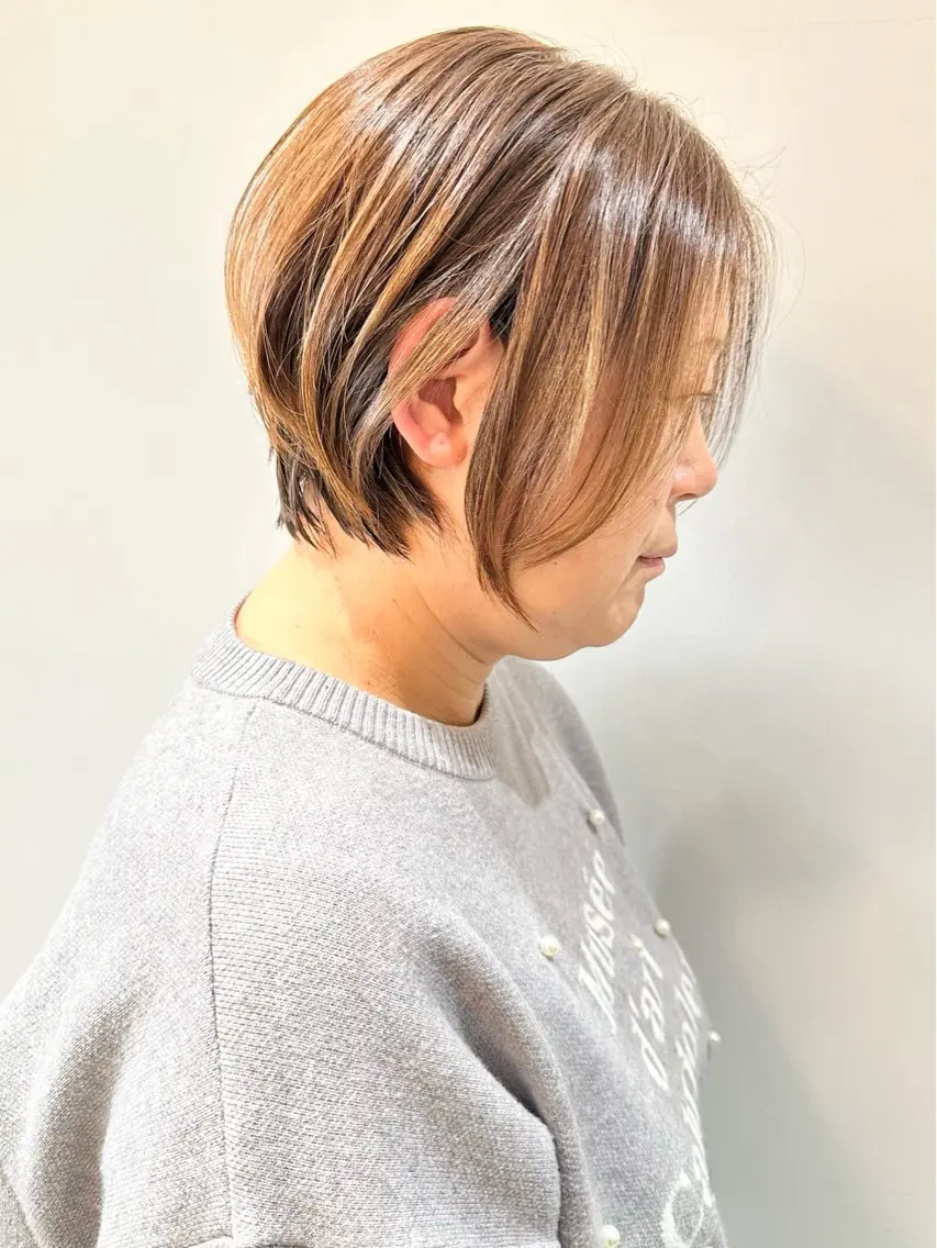 ショート カット ヘッドスパ ボブ/ゆるふわ ボブパーマ/とういのヘアスタイル