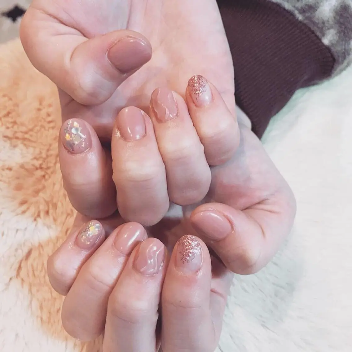 ネイル ニュアンスネイル ピンク ピンクベージュ pipi ..のネイルデザイン