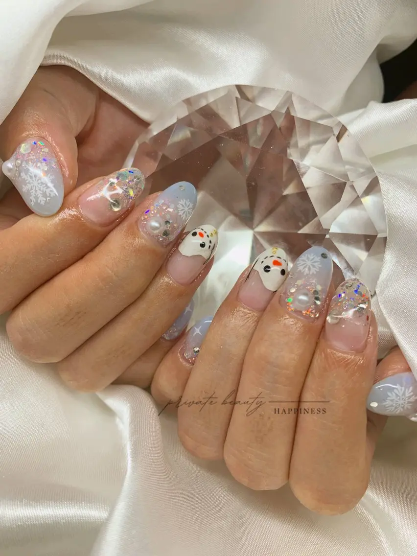 ネイル アートネイル 赤色 スカルプネイル 冬ネイル happiness nailのネイルデザイン