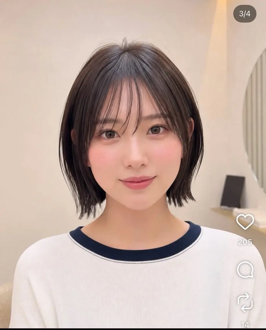 ミディアム ワンレンボブ ボブ ✨無料カット募集中✨ ONYXのヘアスタイル