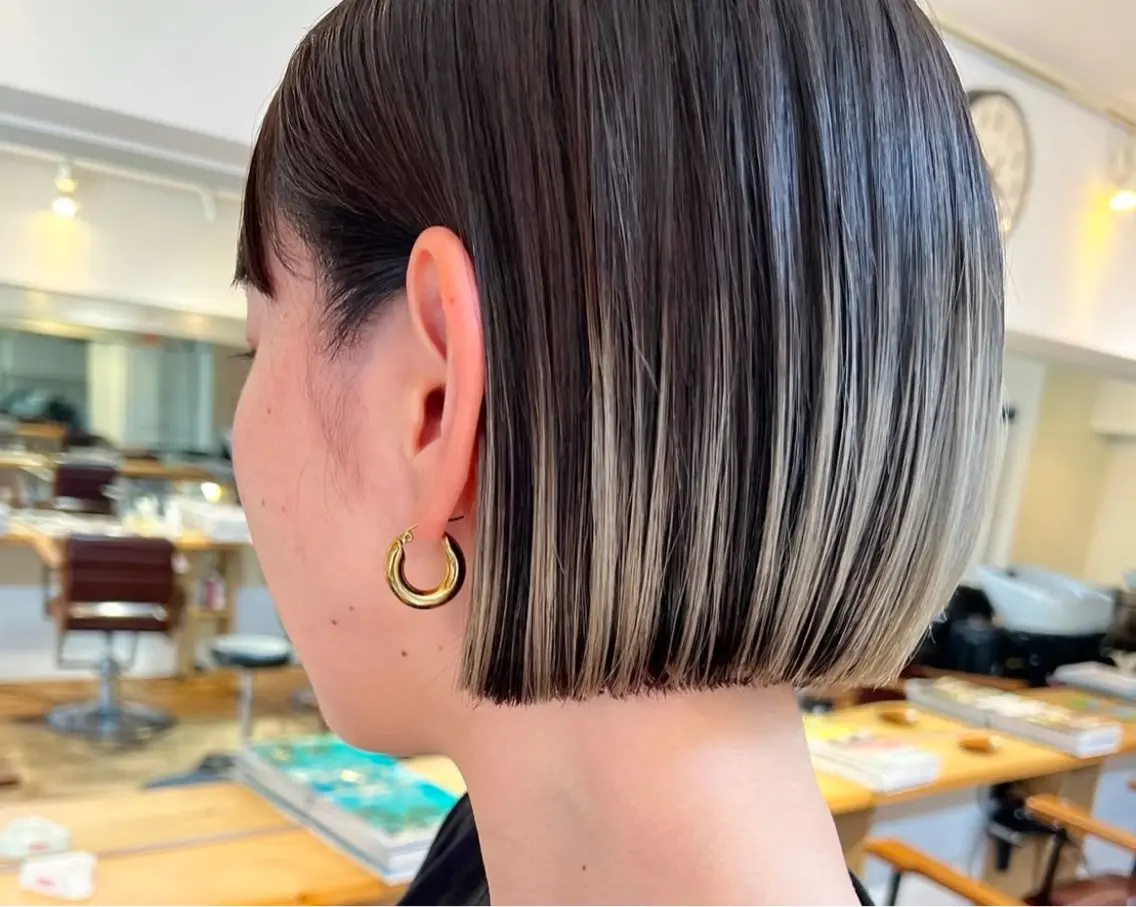 【ボブブリーチカラー限定】カット+ダブルカラー+超音波トリートメント※写真スタイルにさせて頂ける方のみご予約🉑の写真