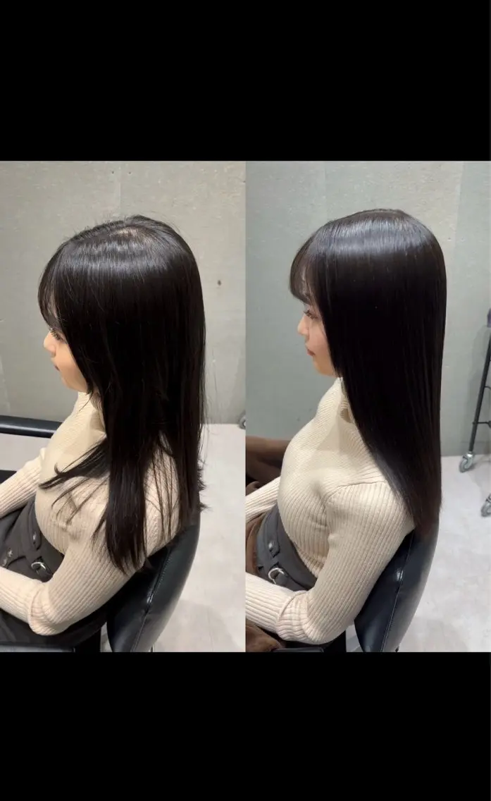 セミロング 髪質改善 トリートメント トリートメント ヘッドスパ 髪質改善ヘアケア 艶髪特化/上田のヘアスタイル