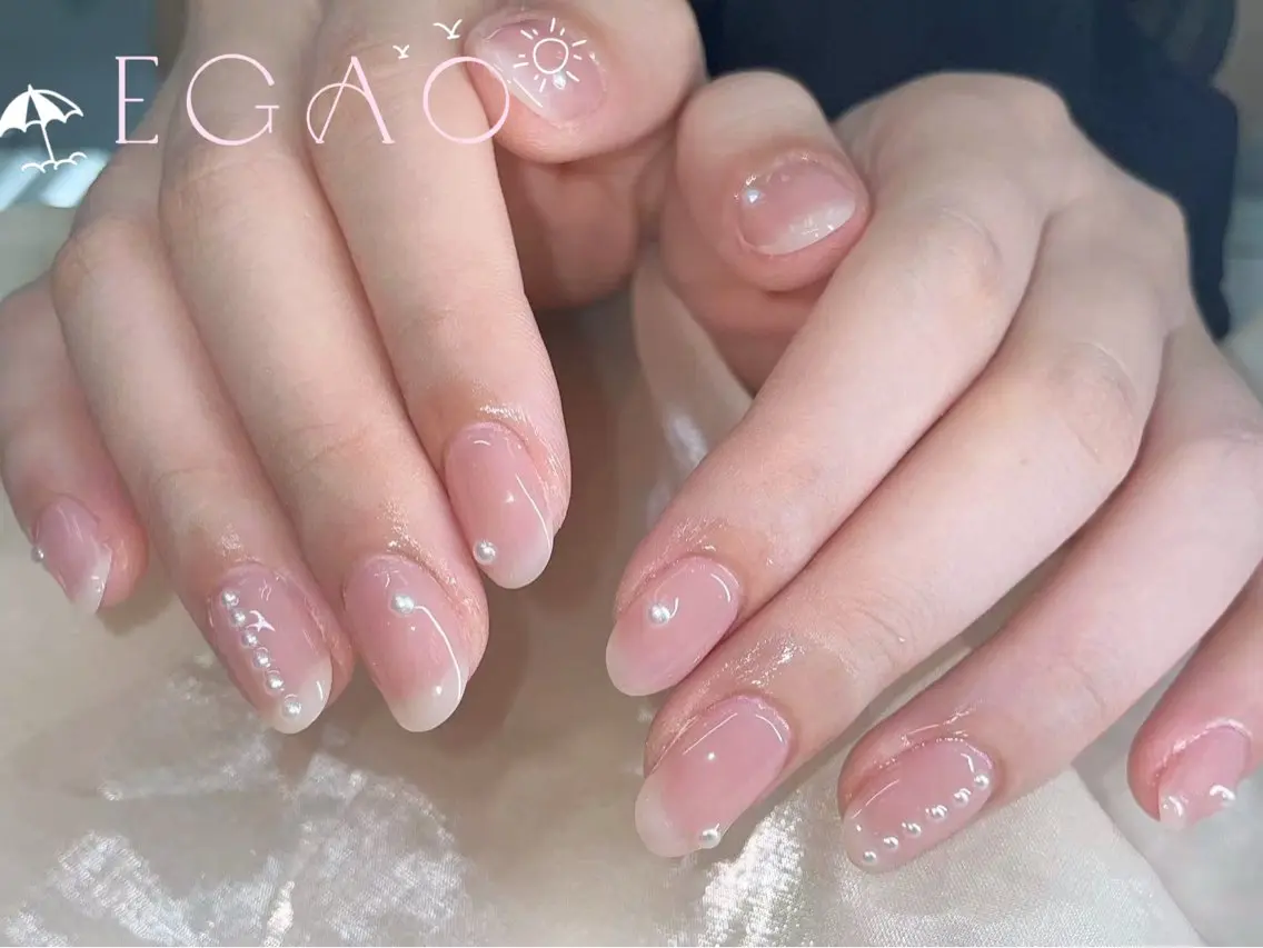 ネイル アートネイル フットネイル フレンチネイル ジェルネイル グラデーション ハンドネイル EGAO NAIL 錦糸町店のネイルデザイン