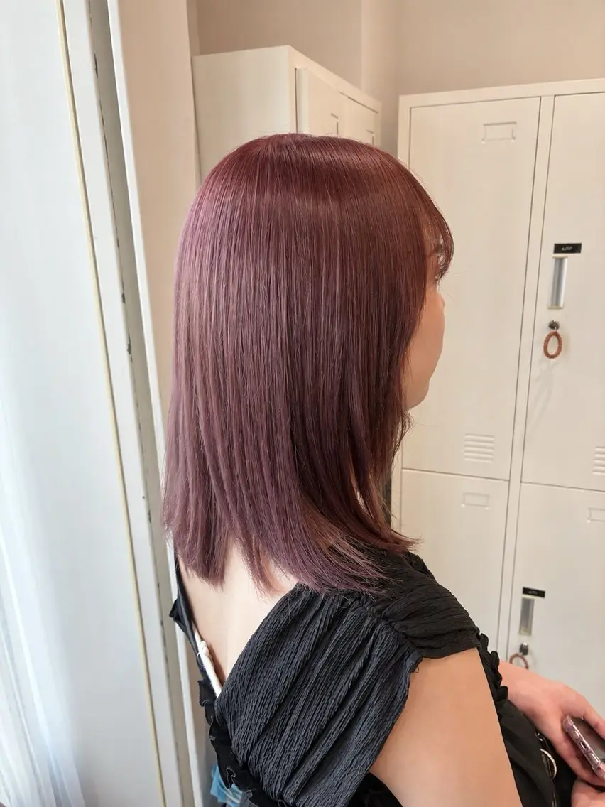 ミディアム ヘアカラー 中谷 美月のヘアスタイル