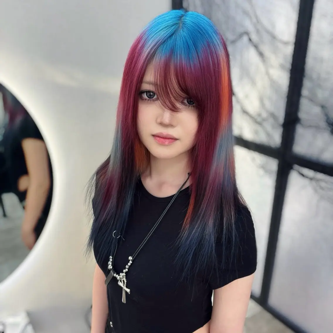 ロング カラー ヘアカラー Ren. 🦋デザインカラーのヘアスタイル