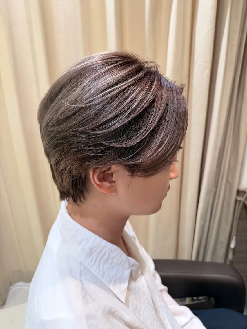 カラー メンズ メンズバレイヤージュ バレイヤージュ カット 縮毛矯正 プレミアム縮毛矯正 メンズパーマ/aoiのヘアスタイル