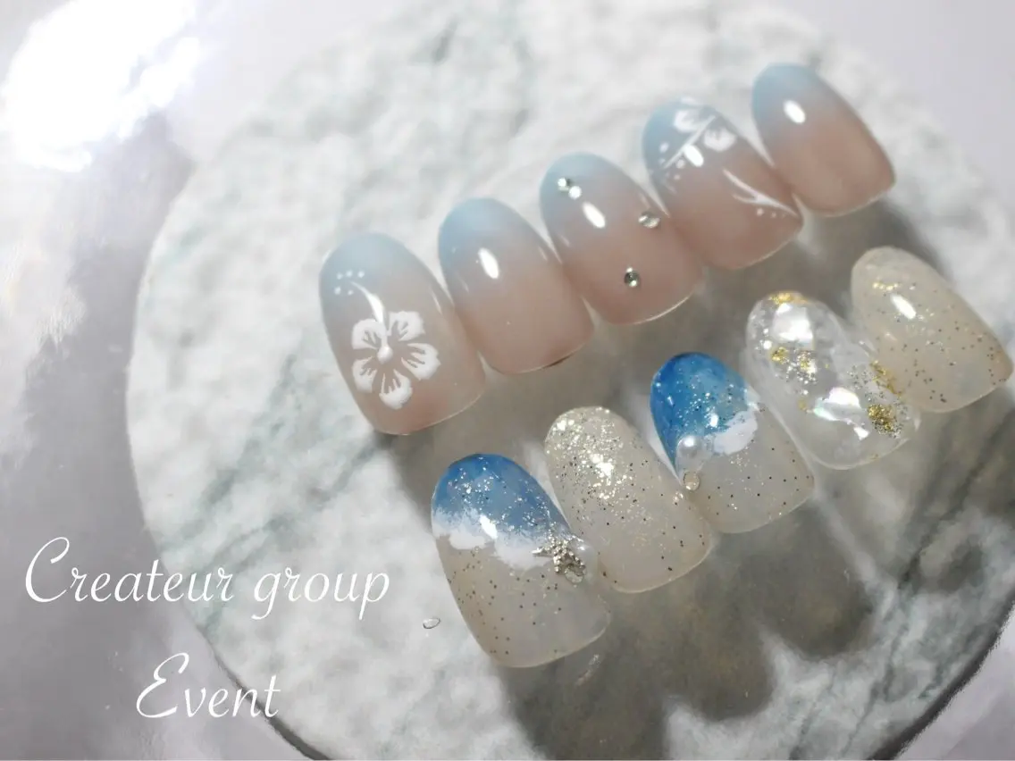 7月24日 ハンドジェルネイル💅100種類以上から選べるイベント定額ジェルオフ込み※練習モデルの写真