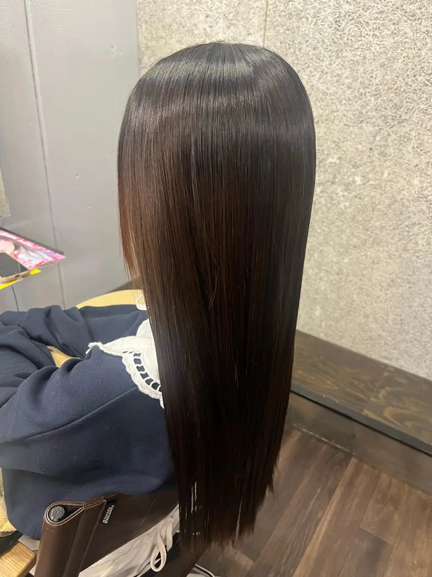 ロング ハイライト 縮毛矯正 トリートメント terra🌈大久保 睦美のヘアスタイル