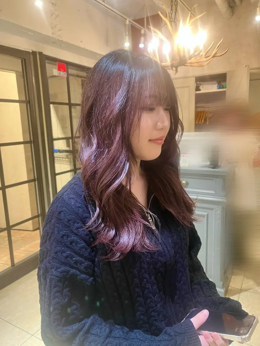 カラー 🍒暖色🍒髪質 改善_yura🐰のヘアスタイル
