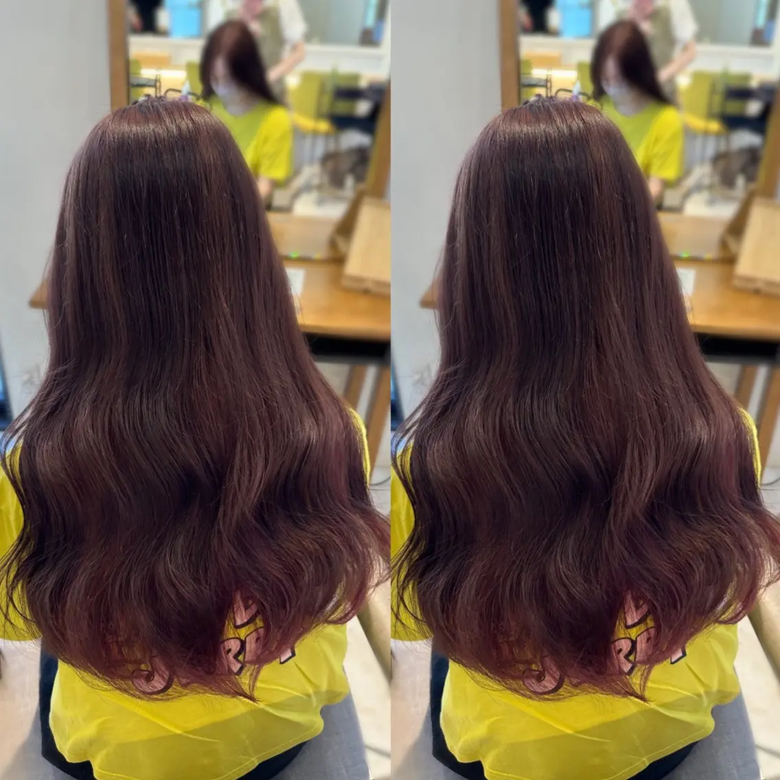 ロング ヘアカラー トリートメント エクステ Rio🎀ブリーチ なし透明感♡顔周り♡のヘアスタイル