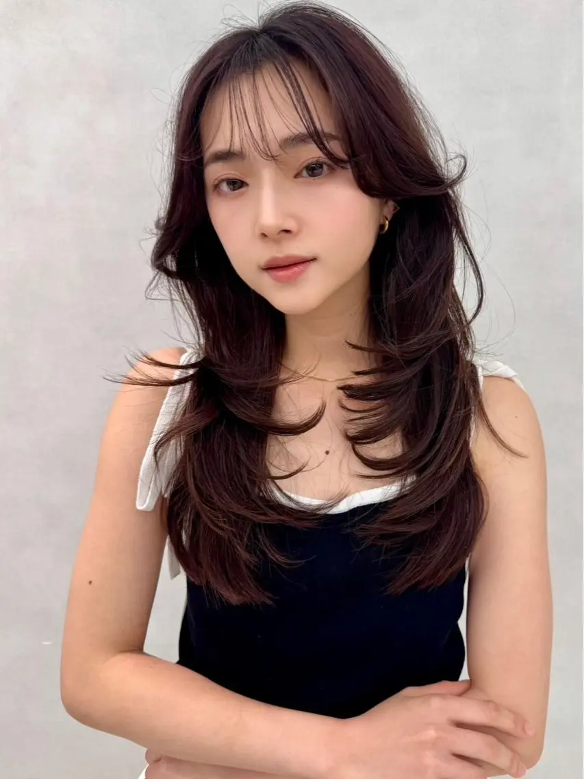 ロング 🫧韓国レイヤー🫧 山本 侑平のヘアスタイル