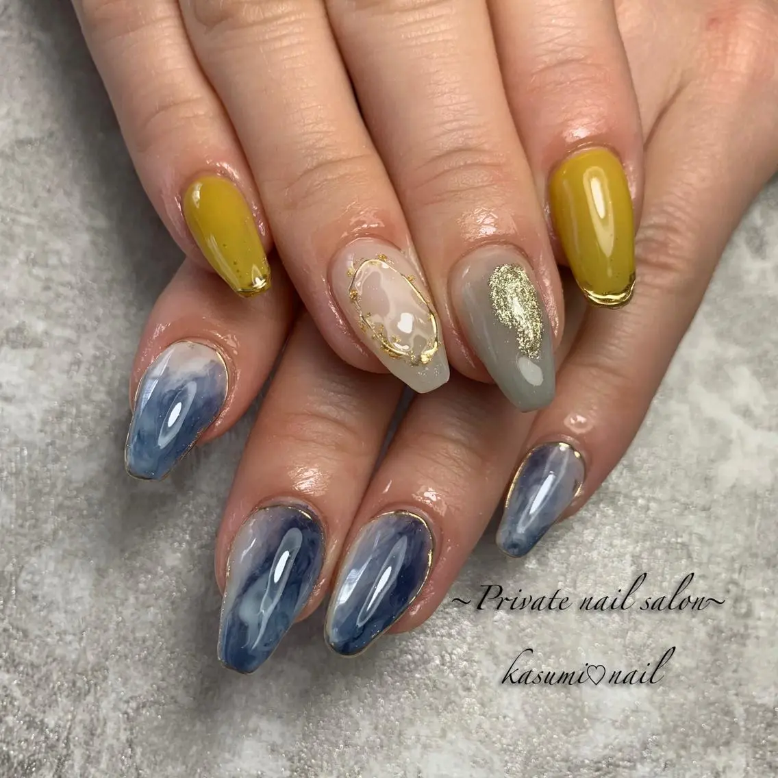 ネイル マグネットネイル ミラーネイル ニュアンスネイル KASUMI♡ Nailのネイルデザイン