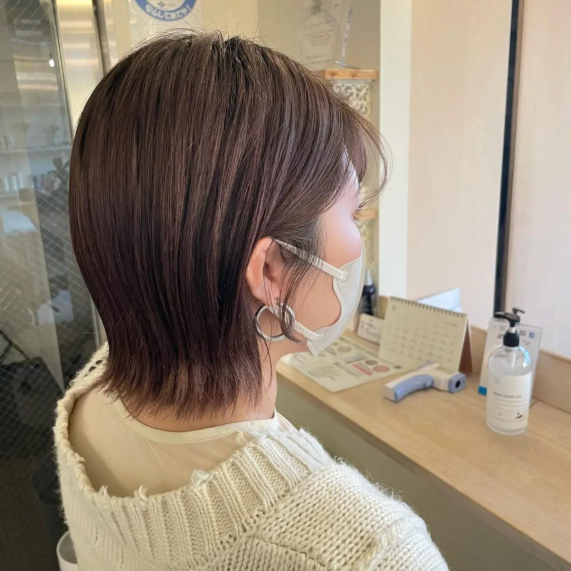 ショート 切りっぱなしボブ ボブ ボブウルフ/ボブ Satsuki【名駅のヘアスタイル