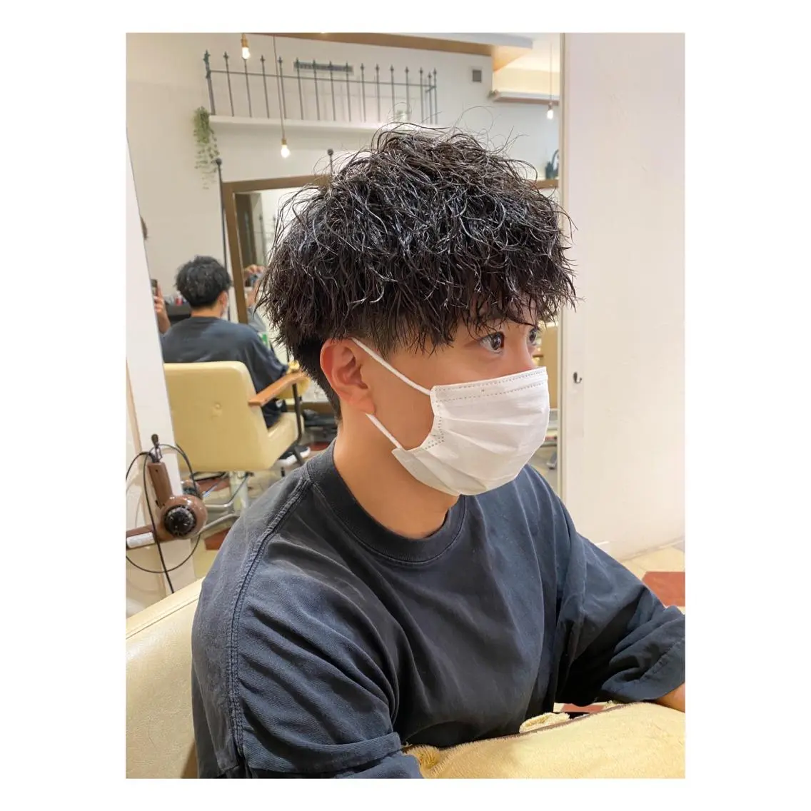 ショート パーマ メンズ カット パーマ 菊池大一 溝の口パーマのヘアスタイル