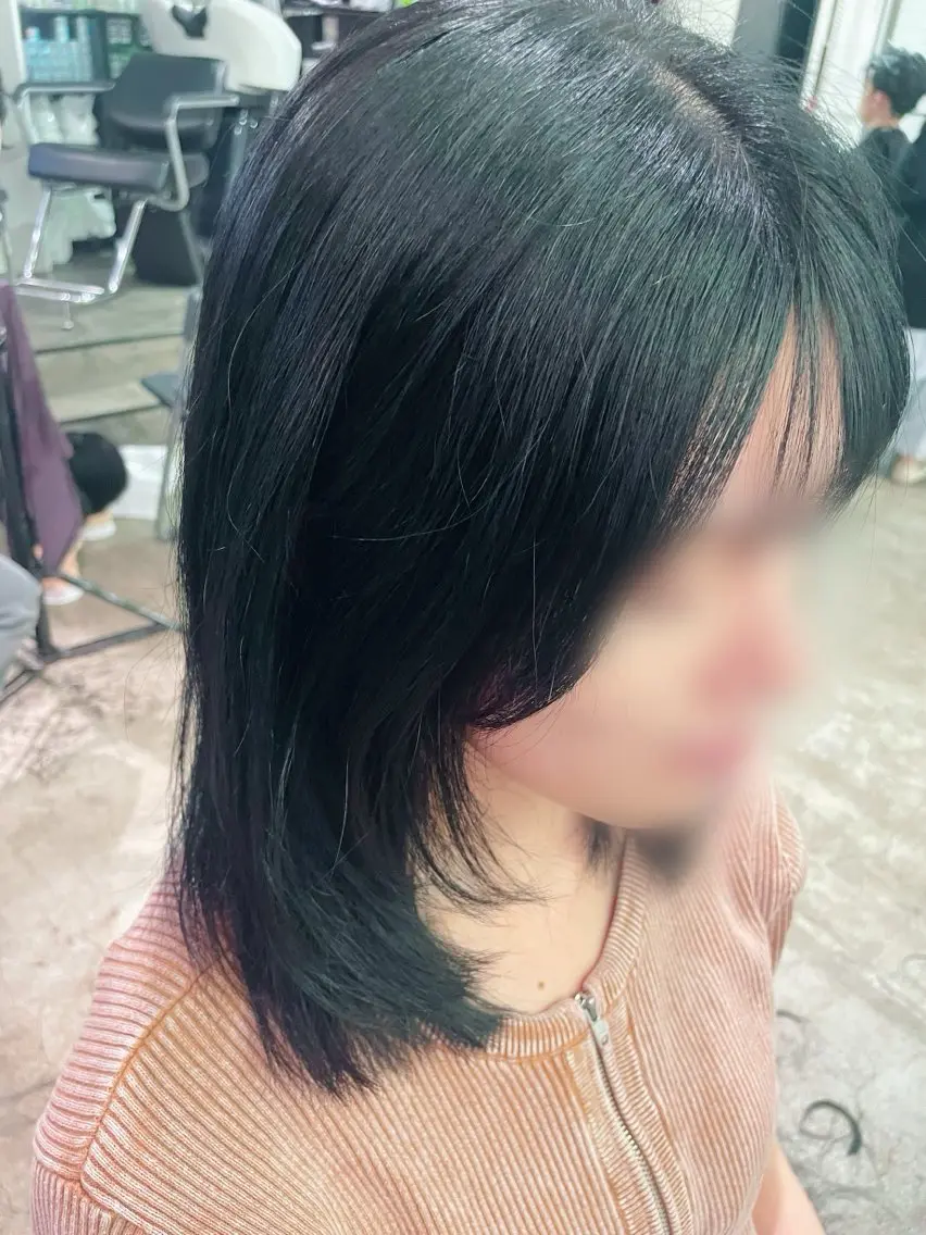 セミロング カット ヘアカラー mitchy モデル様募集中♪のヘアスタイル