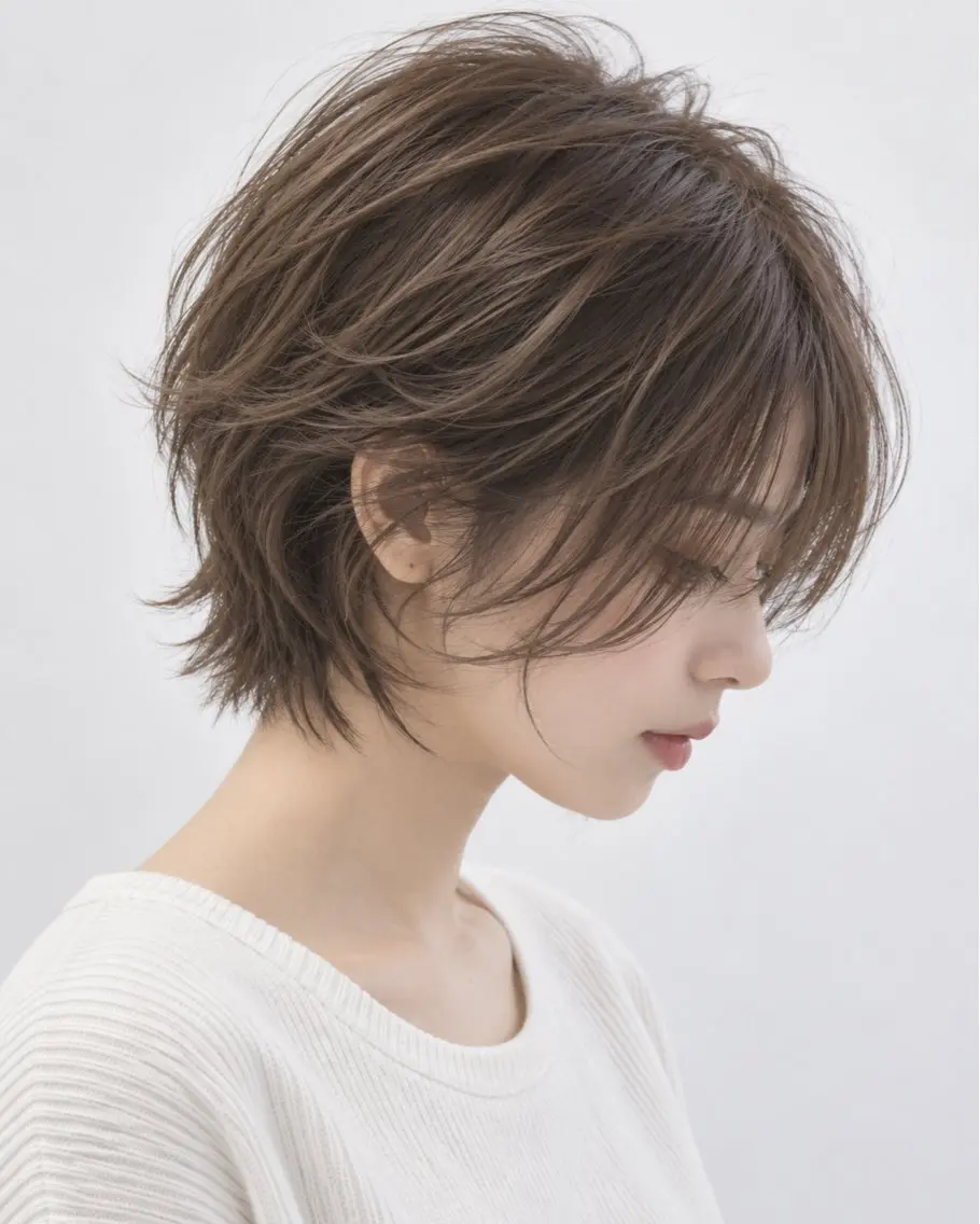 ショート 髪質改善 カット トリートメント ヘッドスパ 久木原 ゆりのヘアスタイル