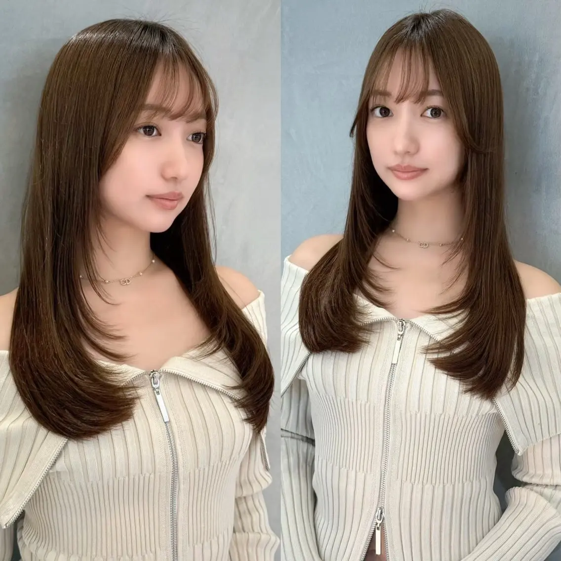 ロング カラー ロングレイヤー ブラウンカラー レイヤーカット ロング 無料カットモデル募集 🍀KOSEI🍀のヘアスタイル