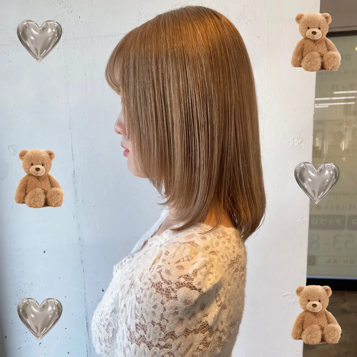 ミディアム カラー ヘアカラー 韓国ヘア特化 💟 ララア 💟のヘアスタイル