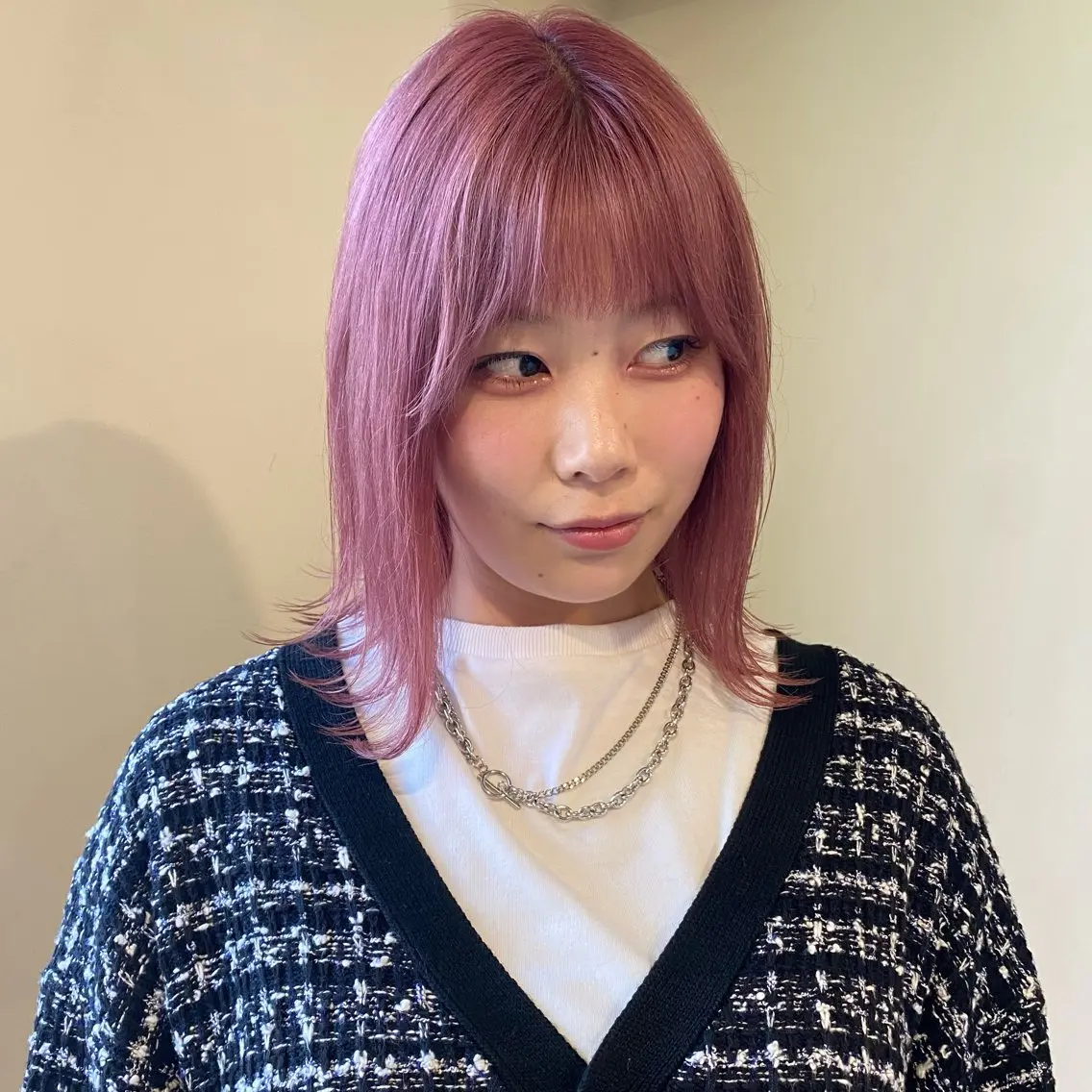 ミディアム カラー カット ヘアカラー ブリーチなしベージュ カラー✨Takeのヘアスタイル