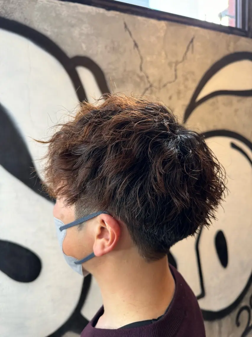 ショート パーマ メンズ メンズパーマ ツイストスパイラルパーマ スパイラルパーマ 【モデル大募集🔥】 kearny錦糸町のヘアスタイル