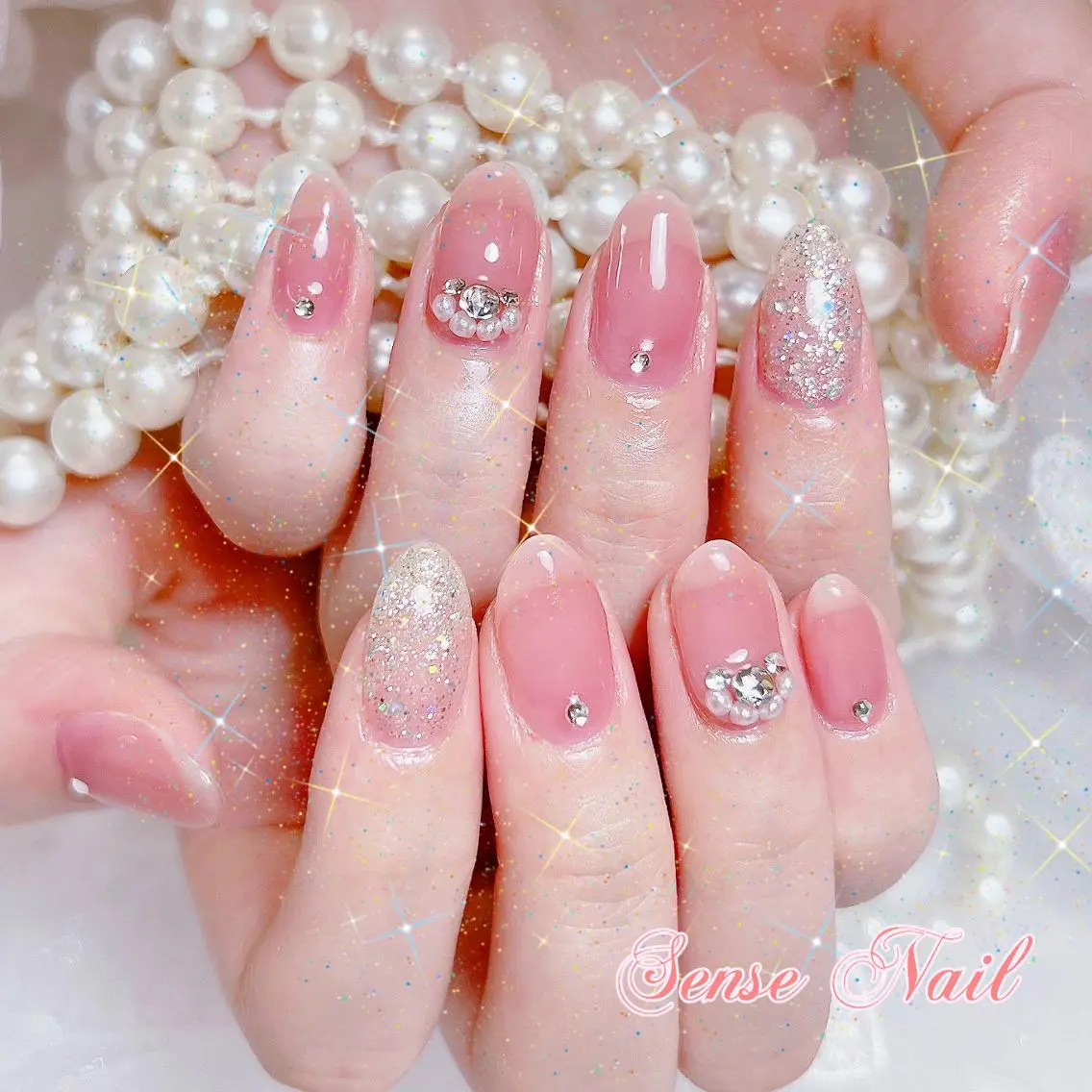 ネイル ストーンネイル ハンドネイル ハンドケア Feinn Ink💕のネイルデザイン