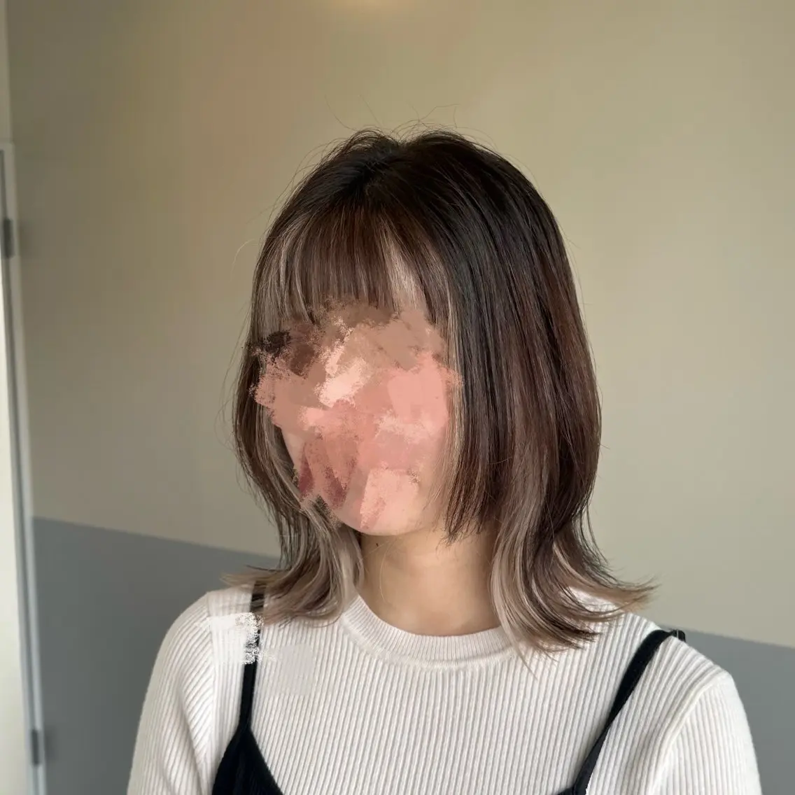 ミディアム レイヤーカット 艶カラー/岡崎 /おかもとななのヘアスタイル