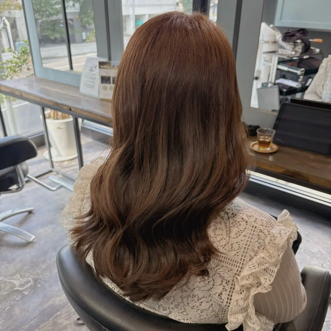 ミディアム カラー ブラウンカラー カット ヘアカラー 透明感カラー /髪質改善🫧ユイカのヘアスタイル