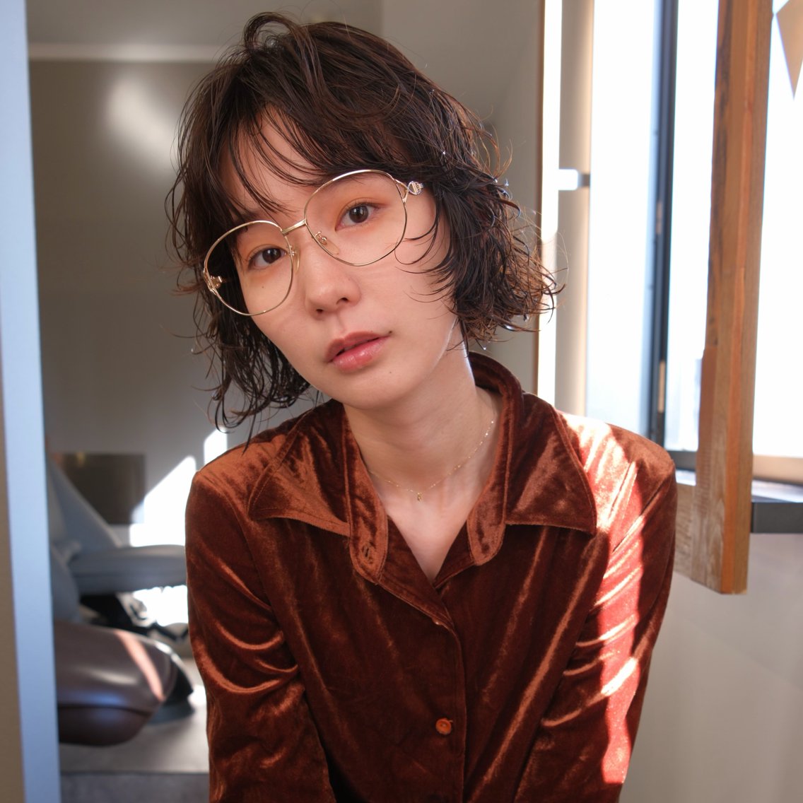 ショート パーマ カット パーマ パーマ/透明感カラー 元町🌱takutoのヘアスタイル
