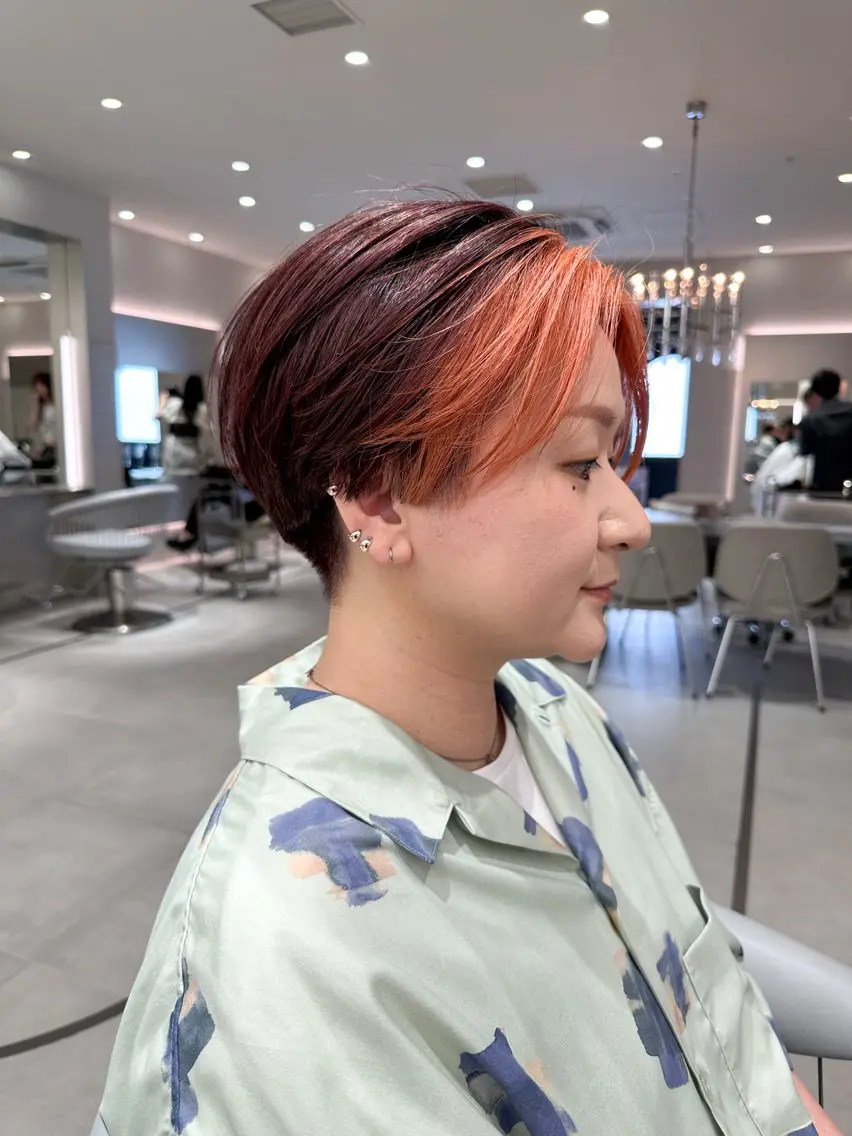 ショート カラー ヘアカラー 翠蓮🪷 立川アシスタントのヘアスタイル