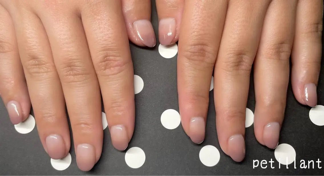 ネイル グラデーション ピンク ピンクベージュ nail salon petillantのネイルデザイン