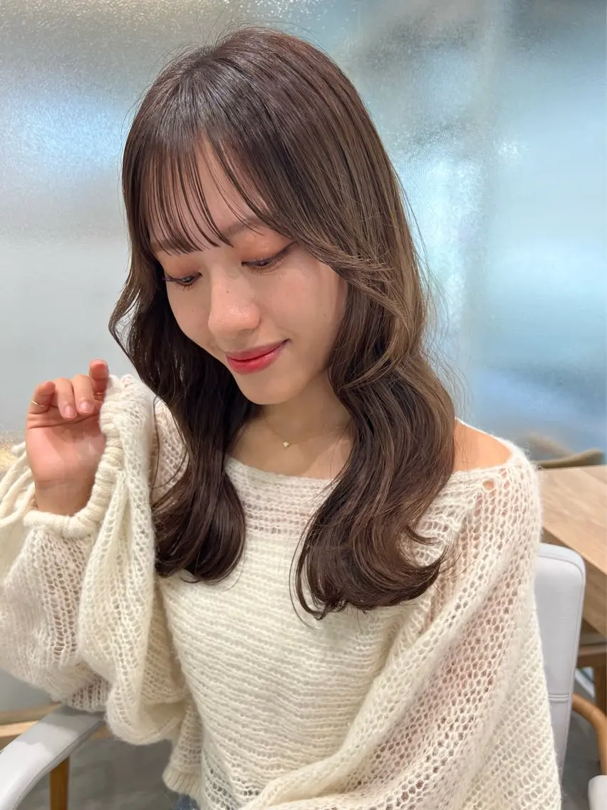 ロング ヘアカラー 顔周り🇰🇷韓国 レイヤー/いづみ💞のヘアスタイル