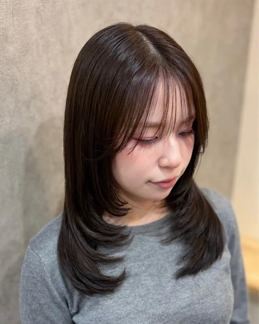 セミロング カラー カット ヘアカラー トリートメント 🎀透明感カラー /ハイトーン🎀のヘアスタイル