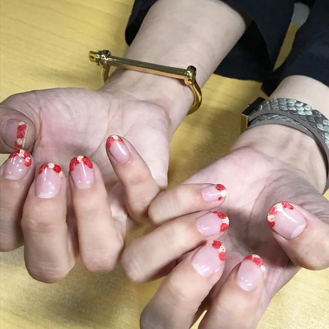 ネイル 渋谷／チップ長さ出し 👑アプレgel-xのネイルデザイン