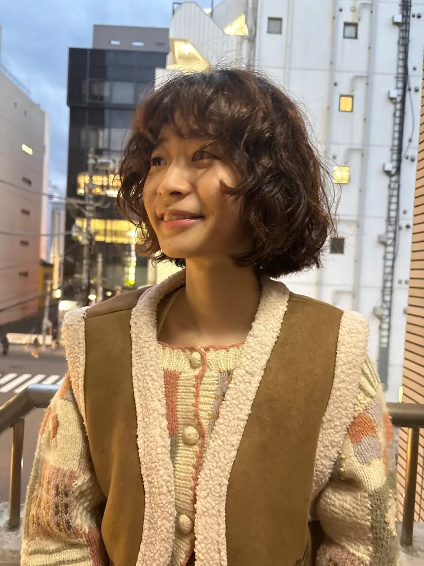 ショート パーマ パーマ/メンズパーマ /ボブパーマ/HYOのヘアスタイル